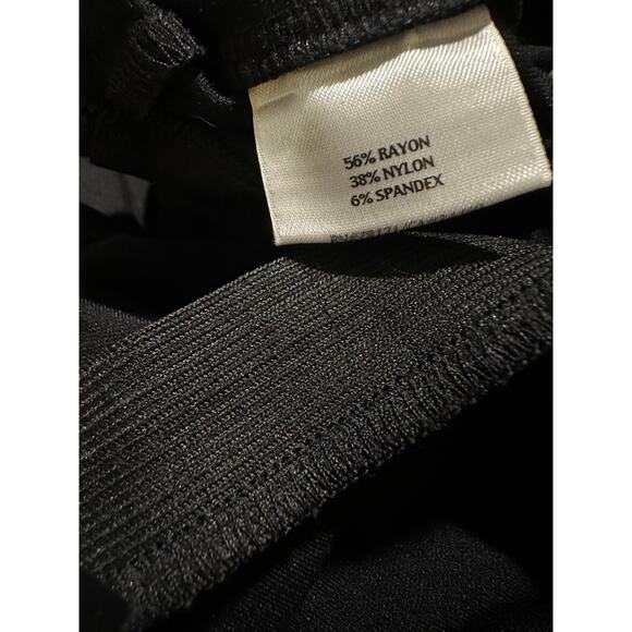 Eileen Fisher Rayon Blend Stretch Pull-On Pants, Black, Size Medium - Picture 3 of 5